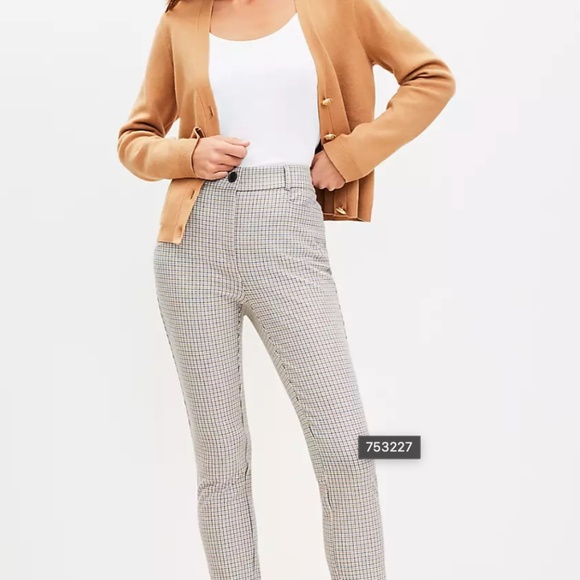 Ann Taylor loft - Petite Sutton Skinny Pants in Plaid Bi-Stretch NWT Petite 00 - Picture 4 of 5